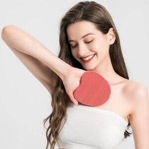 Soft Silicone Shower Brush - Pink & small blue/green - NWT